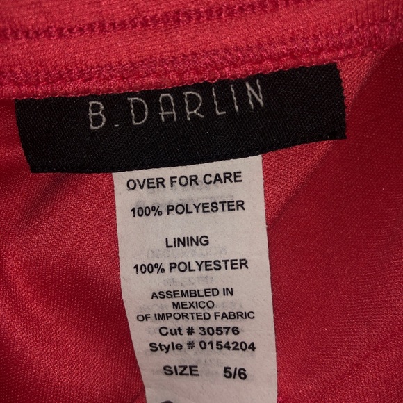 coral strapless dress - Picture 4 of 4